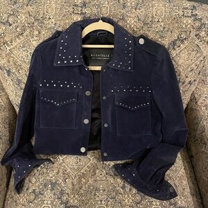Real blue suede Bagatelle jacket